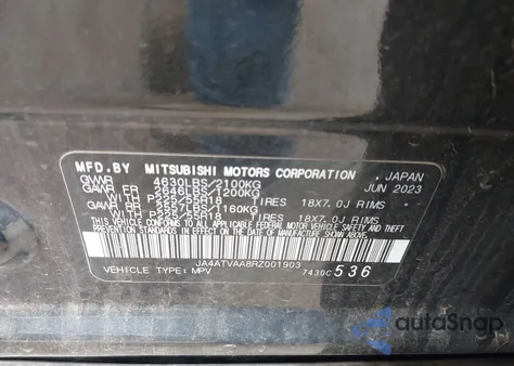 2024 Mitsubishi Eclipse Cross Le S-Awc z USA, uszkodzony, nr VIN JA4ATVAA8RZ001903